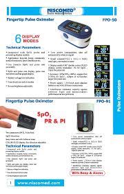 Niscomed fPO 50 & FPO 91 oximeter