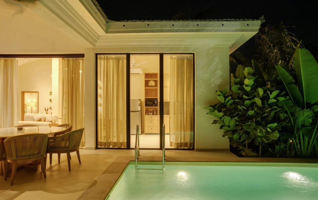 3 Bedrooms Private pool villa in goa at sere resort